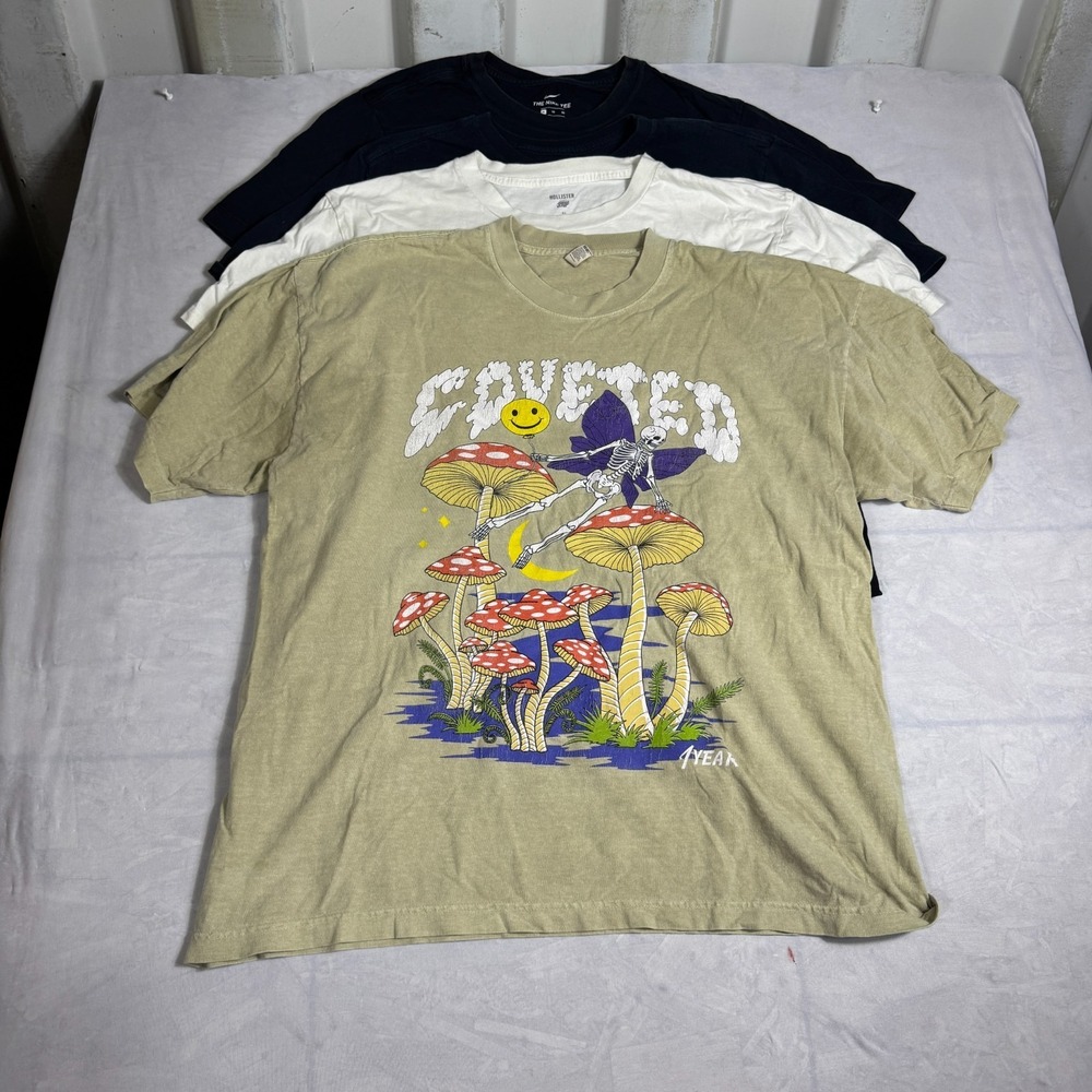 The Nike Tee Hollister Mens T-Shirt Multicolor Comfort Short Sleeve XL Lot Of 4
